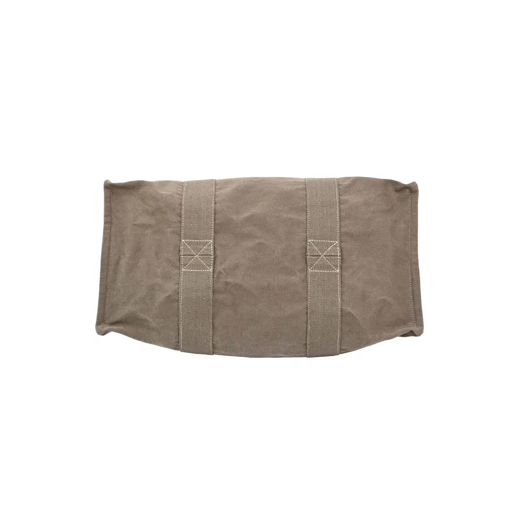 Stylish Minimalist Brown Canvas Tote Bag with Custom Lettering