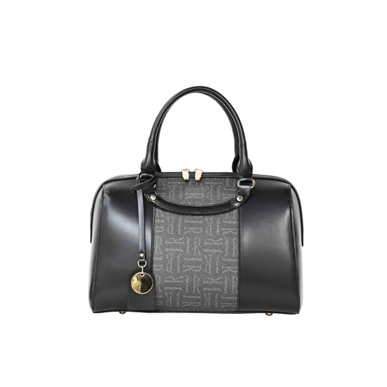 Fashionable and Chic off-Black Cylindrical Ladies′ Handbag