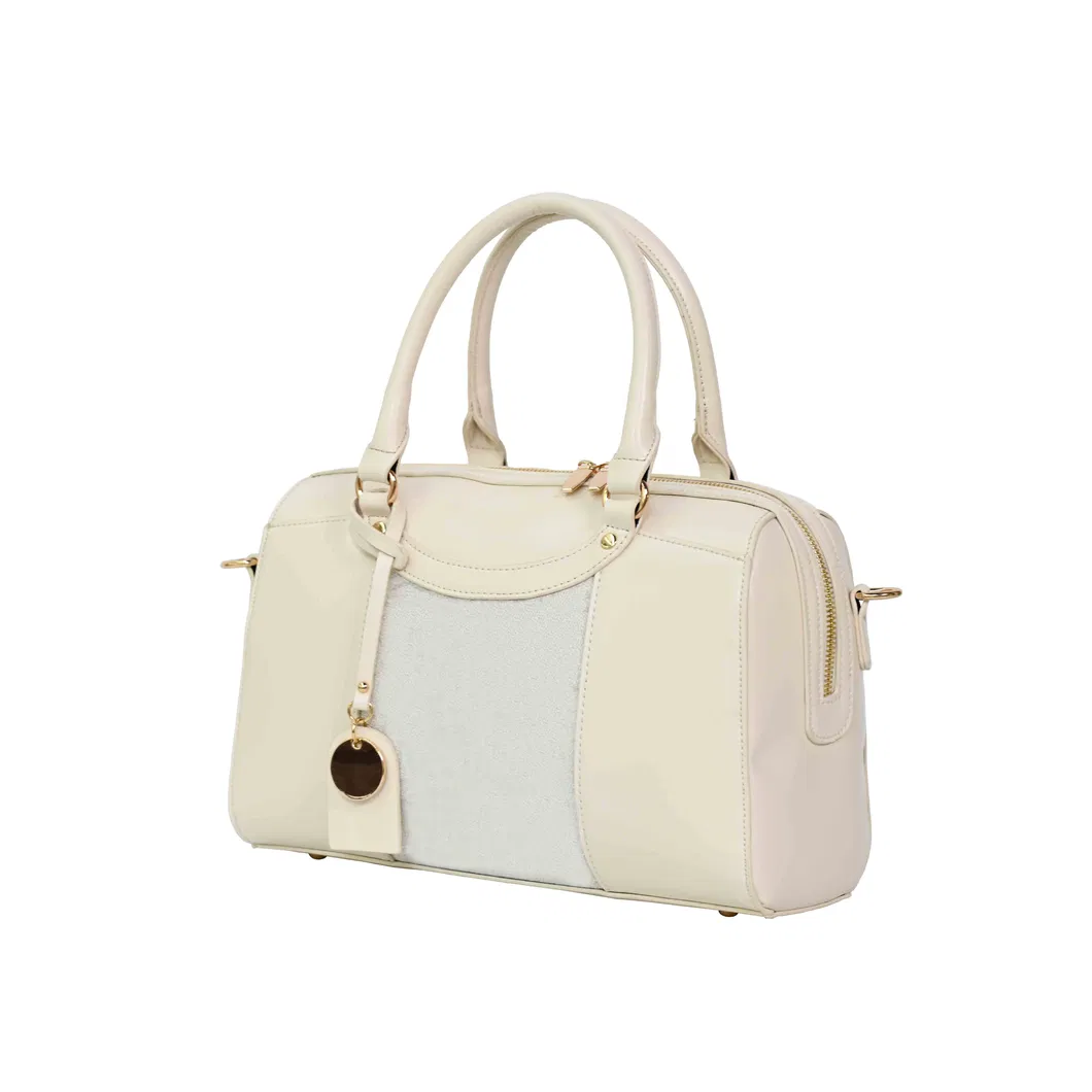Modern Chic off-White Handbag for Women with Streamlined Design