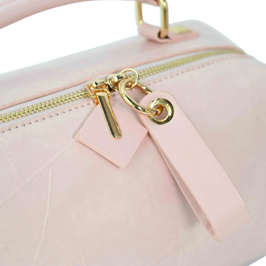 Contemporary Pink PU Handbag with Shoulder Strap for The Modern Woman