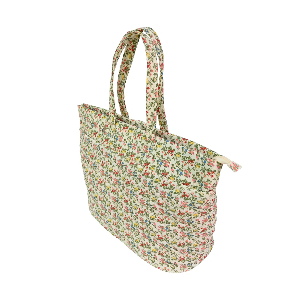 Chic Eco-Friendly Floral Handbag Set with Travel Companion