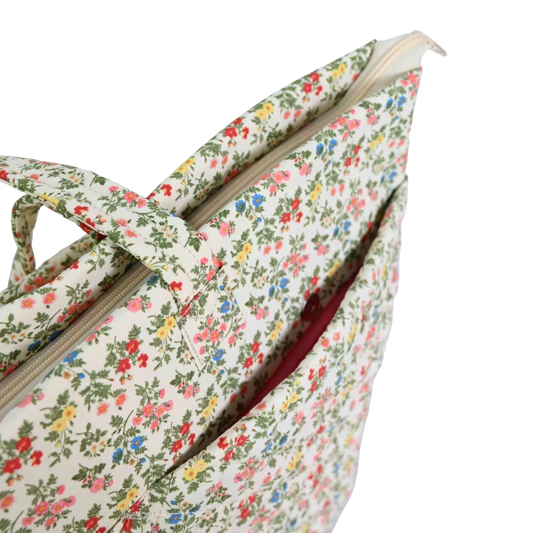 Chic Eco-Friendly Floral Handbag Set with Travel Companion