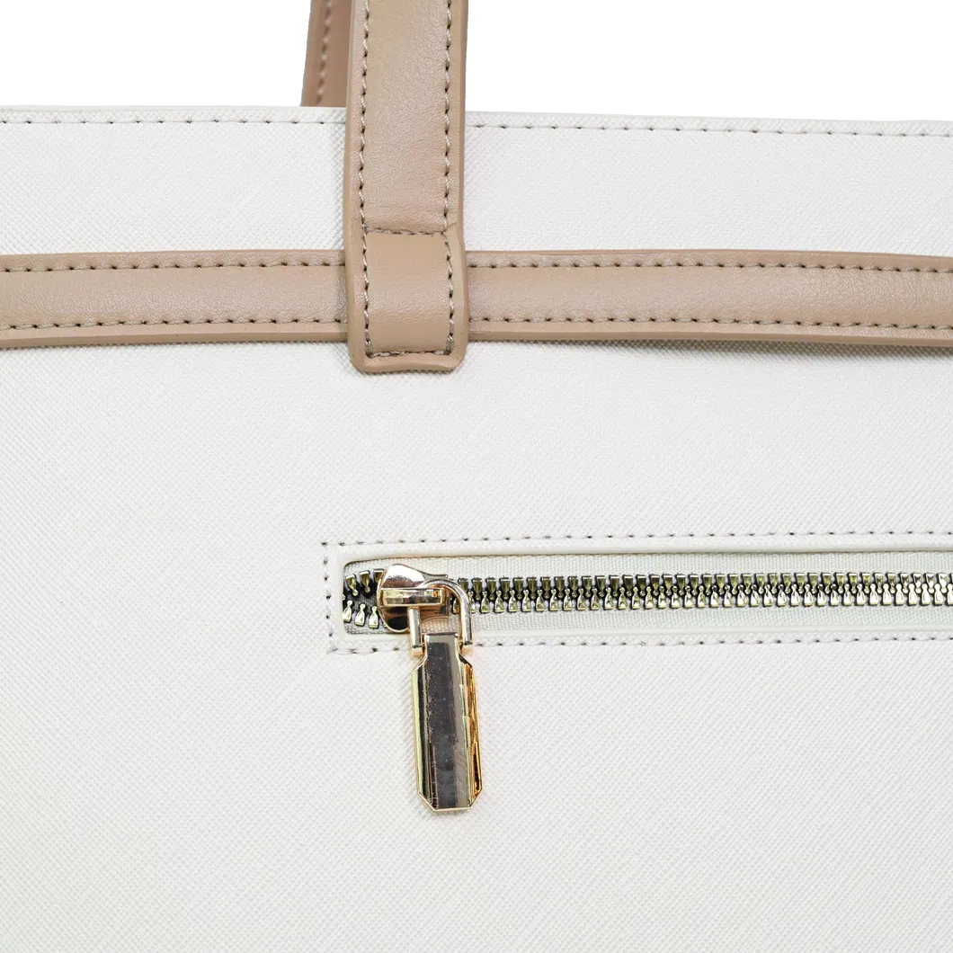 Refined Beige-Brown Tote Bag with Wardrobe Essential for Stylish Women