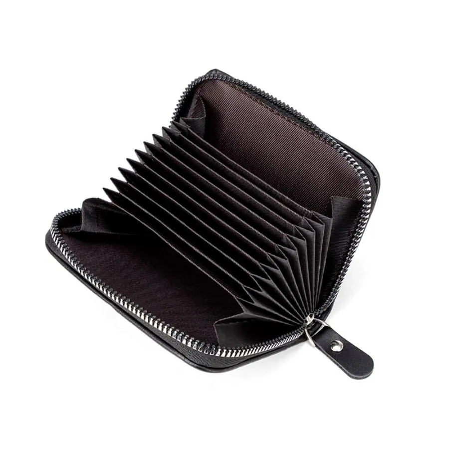 Elegant Black and Brown PU Leather Men&prime;s Wallet and Card Holder