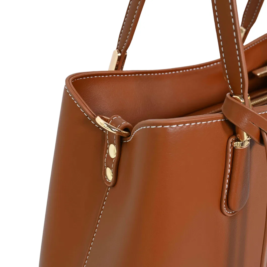 Chic Beige &amp; Brown Handbag with a Timeless Statement of Sophistication