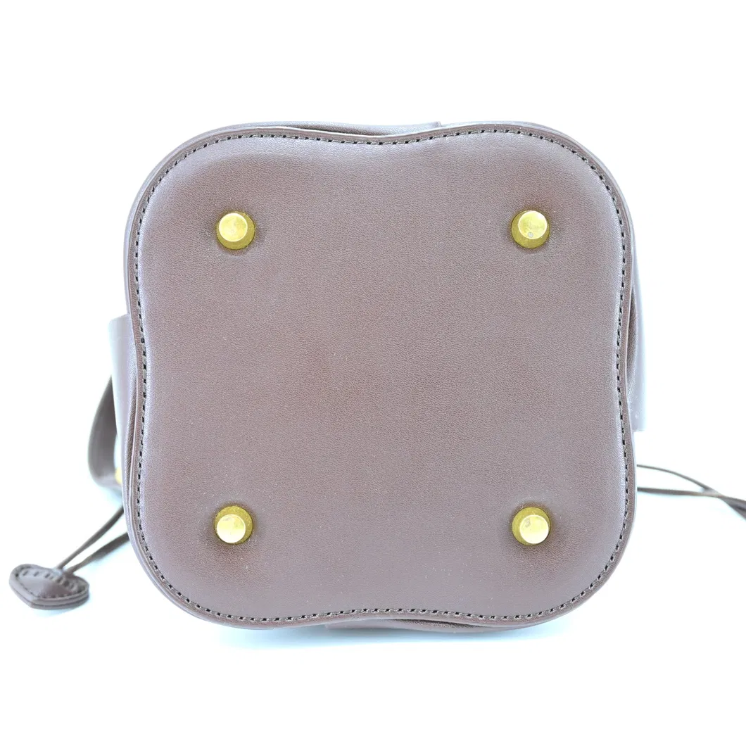 Timeless Chic Brown Bucket Bag for The Modern, Trendy Woman