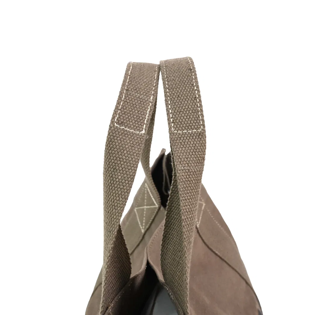 The Brown Essential: Canvas Tote Bag with Subtle Lettering
