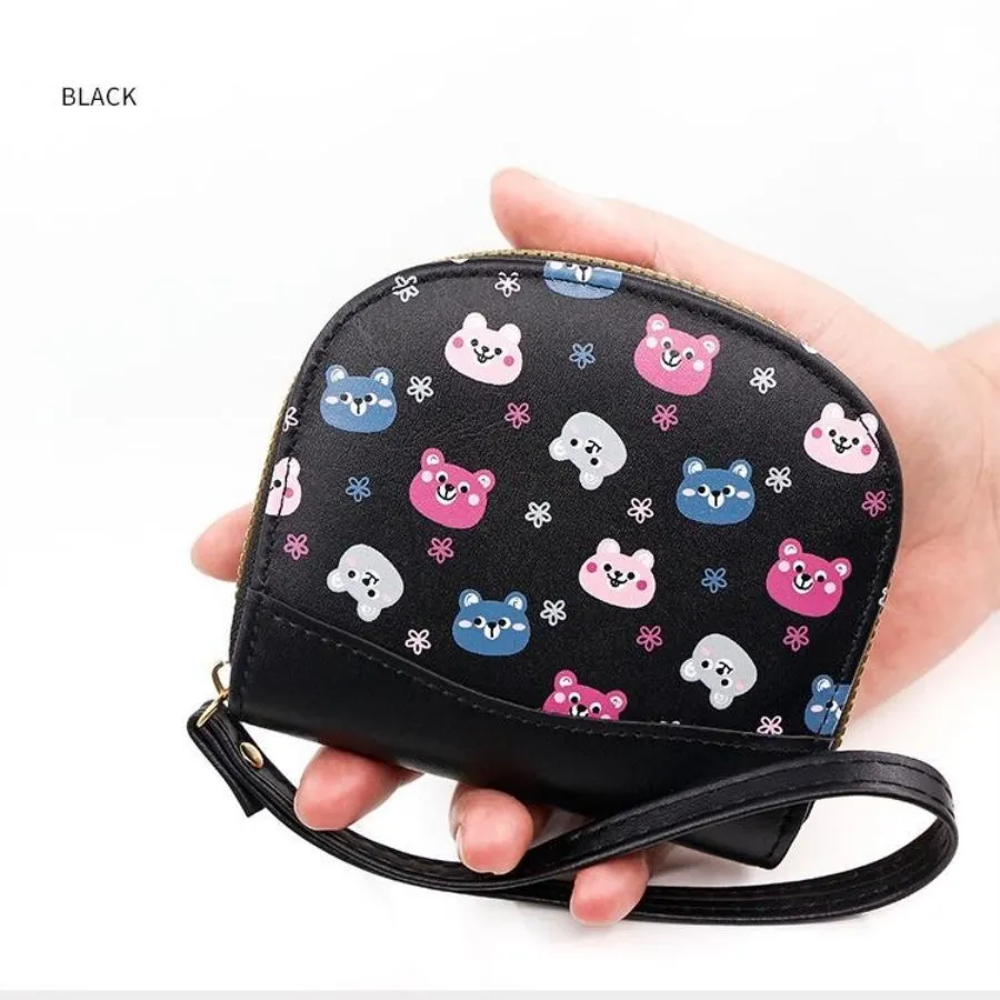 Cute Cartoon Bear Design Women&prime;s Coin Purse Wallet