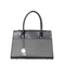 The off-Black Essential: Spliced Tote Bag for Modern Minimalists