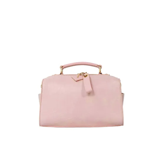 The Pink Essential: PU Handbag with a Fashion-Forward Shoulder Strap