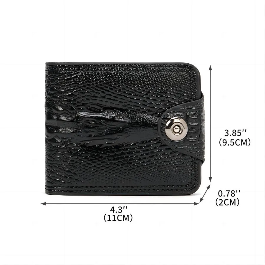 Sophisticated Texture and Retro Charm - Men&prime;s Wallet in Black and Brown