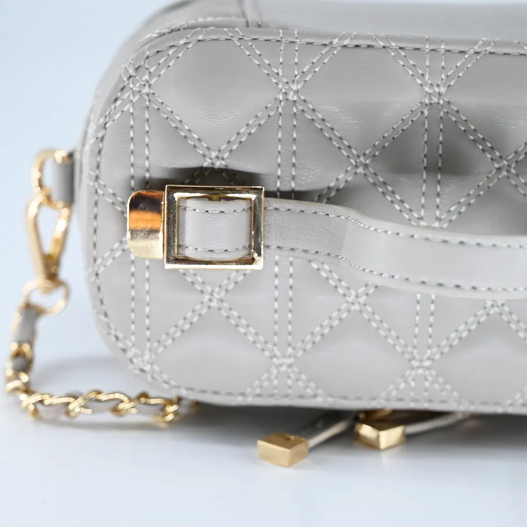 Trendy Gray Mini Backpack: a Unique Round Design for The Modern Woman