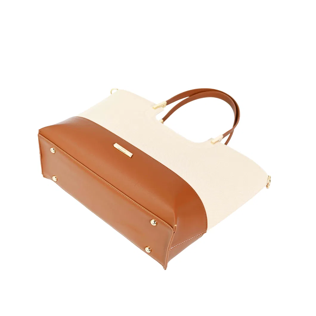 Stylish Brown and Beige Handbag for Trendsetting Women
