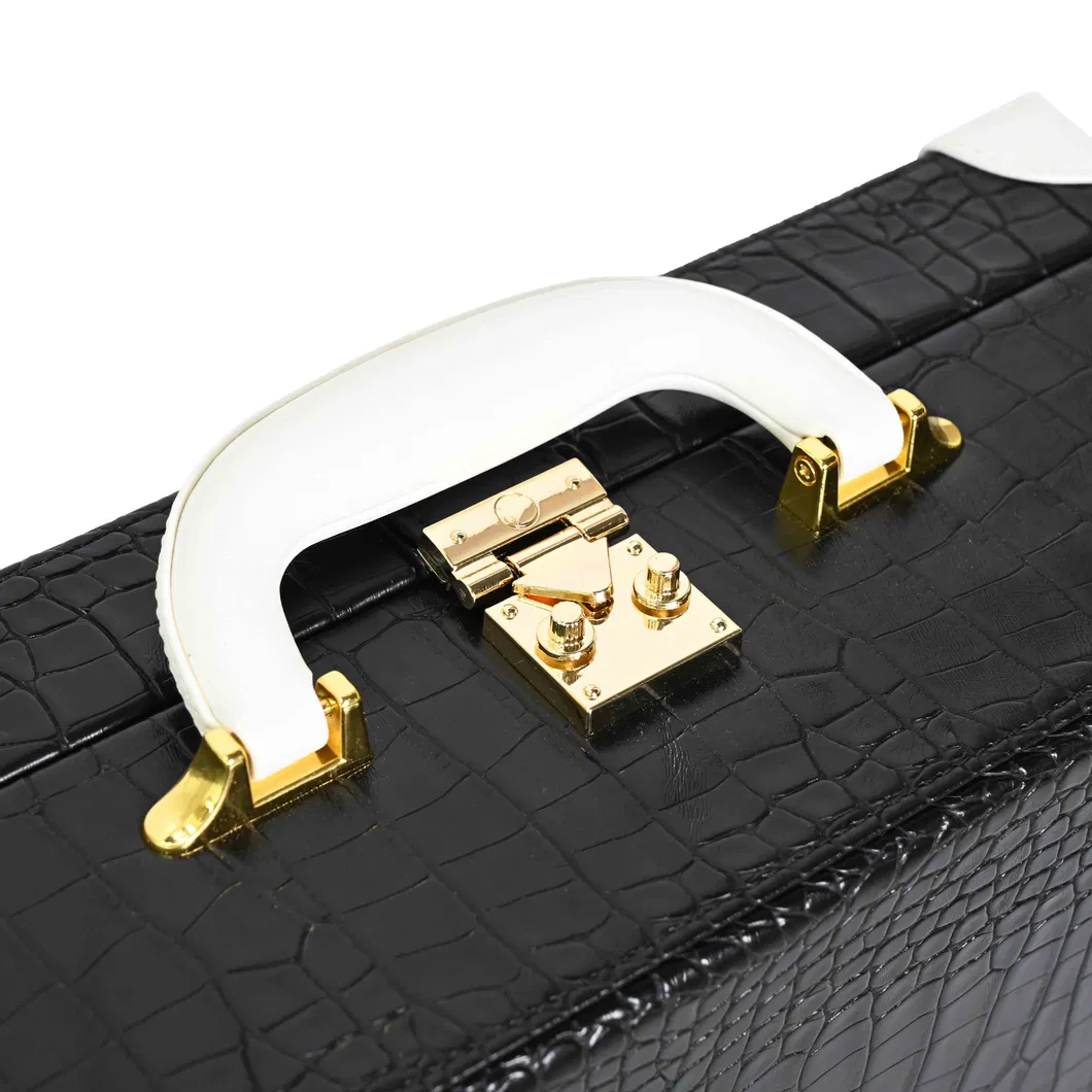 Sophisticated Black Jewelry Box with Elegant Storage for Women