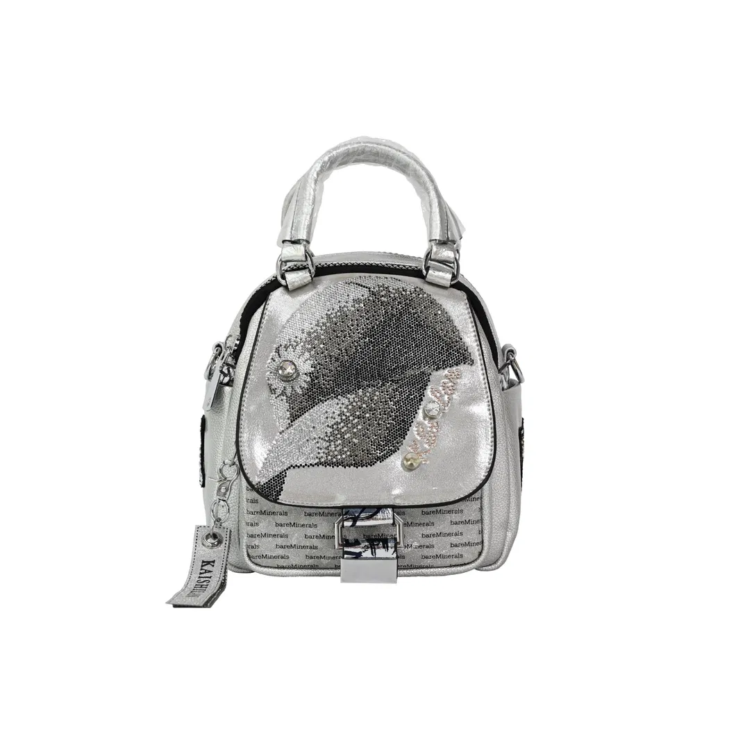 Glossy Silver Mini Backpack: Sleek and Stylish for Travel Enthusiasts