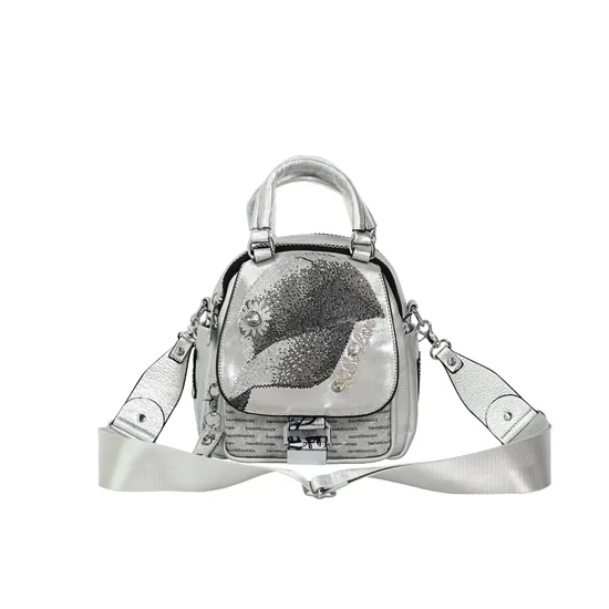 Stylish Silver Mini Backpack for Everyday Adventures and Travel