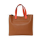 Fashionable Color-Blocked Leather Tote Bag for Daily Use