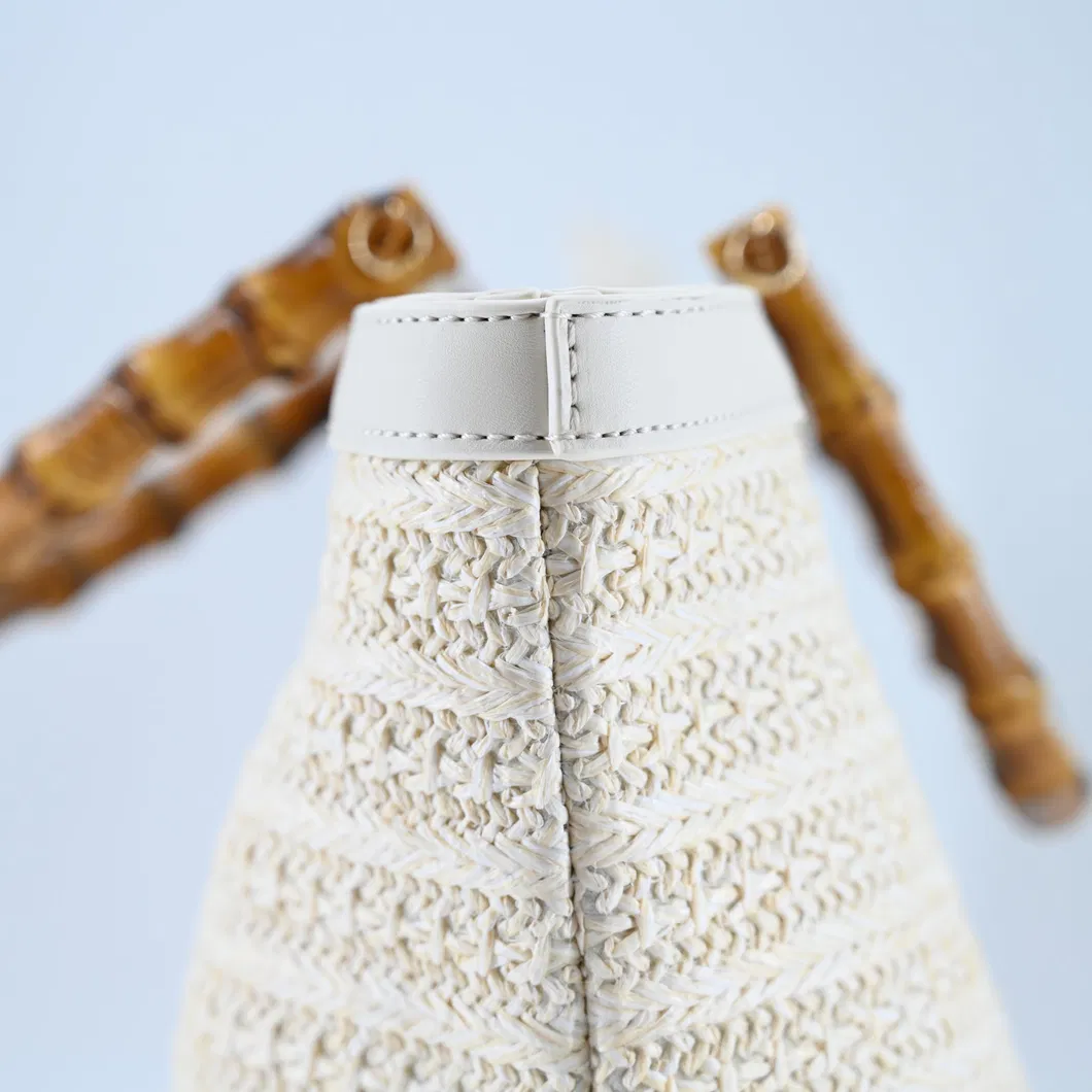 Chic &amp; Functional by Tote Bag with Unique Bamboo Handle Design