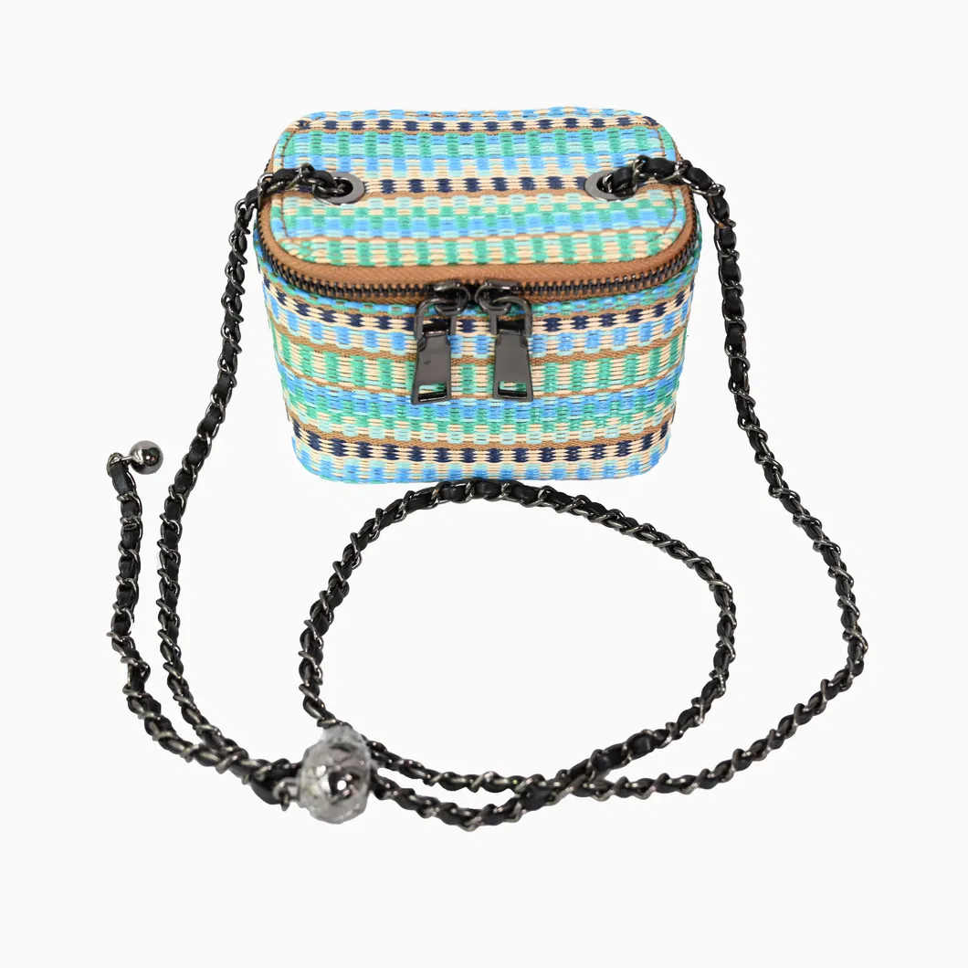 Handwoven Mini Crossbody Bag in Vibrant Rainbow Colors