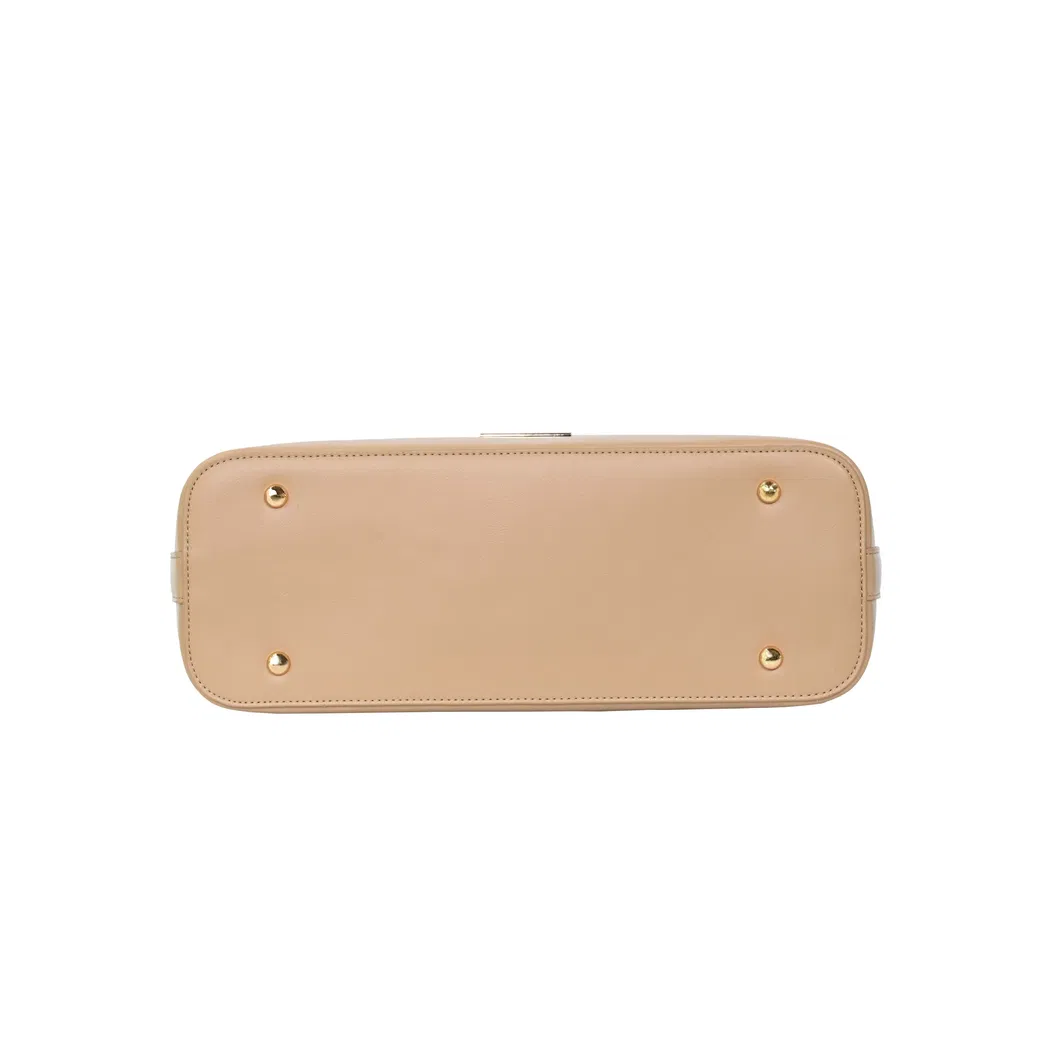 The Beige-Brown Essential for PU Leather Tote Bag for Everyday Elegance