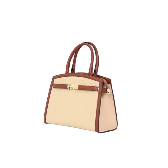 Stylish Brown PU Tote Handbag for Trendy Women