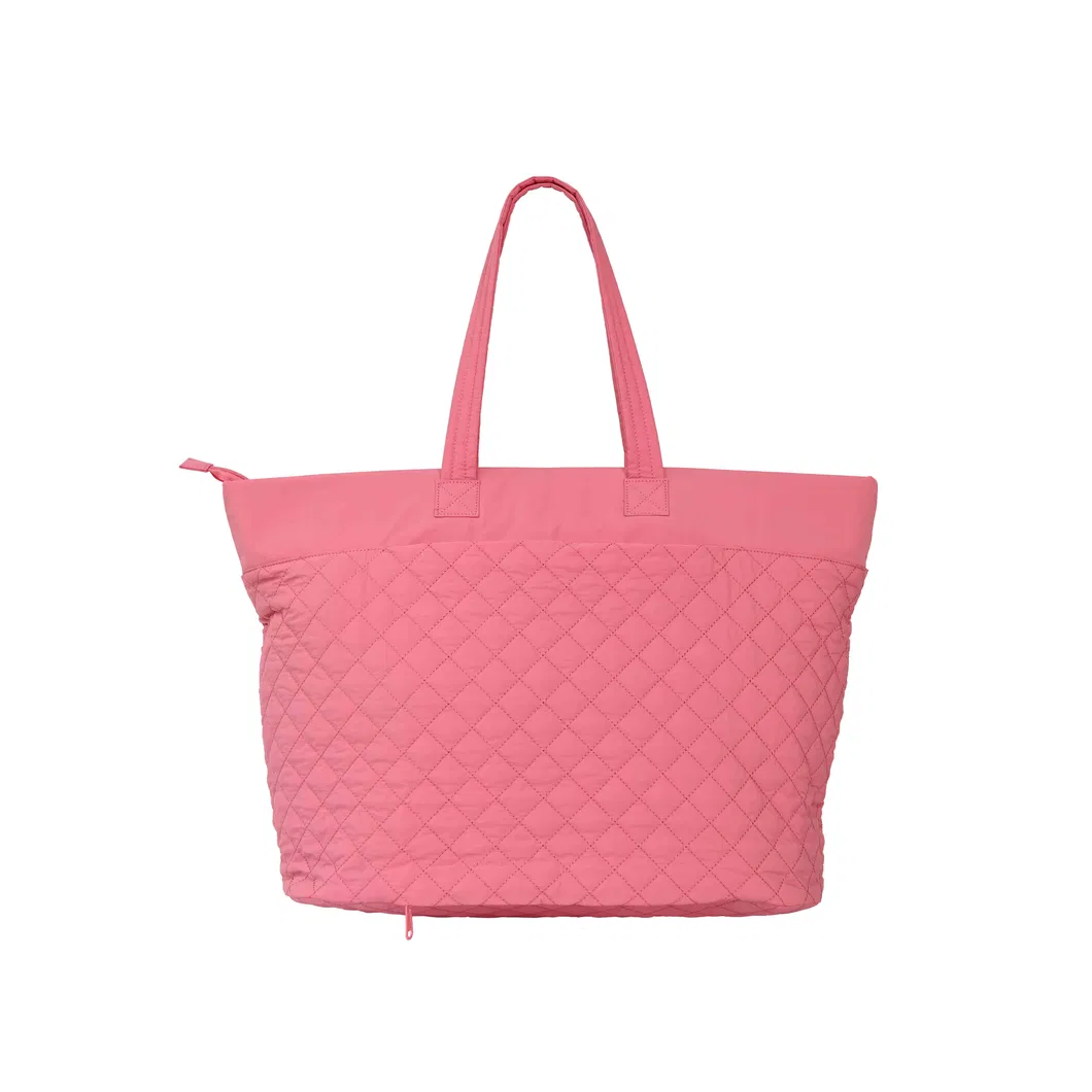 Chic Eco-Friendly Pink Handbag with Matching Travel Bag Set
