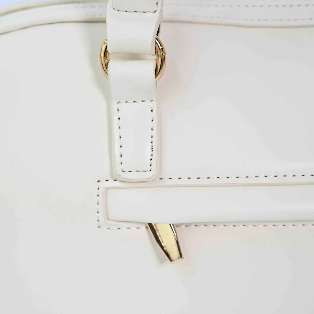 Modern Chic off-White Handbag for Women with Streamlined Design