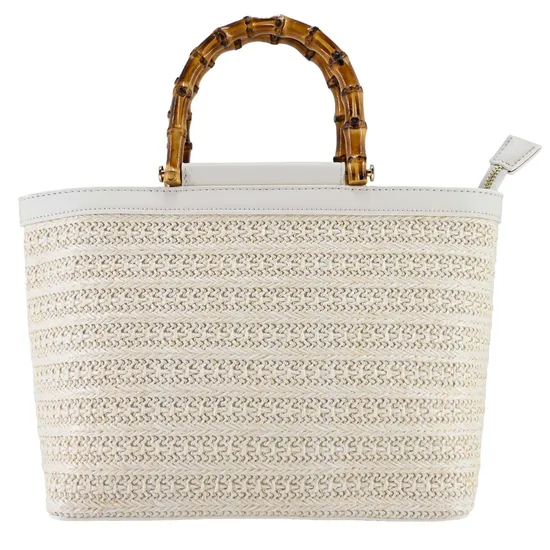 Chic Bamboo-Handle Tote Bag for Women – Elegant & Eco-Friendly