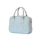 Fashionable Blue PU Handbag with Adjustable Shoulder Strap for Women