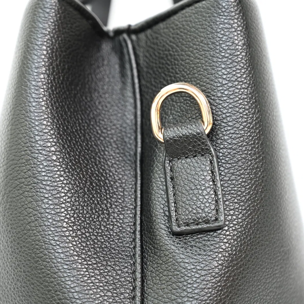 Chic Black PU Commuter Bag with Stylish and Functional for Modern Women