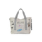Playful off-White Canvas Tote Bag: Adorable Cartoon Designs for Everyday Fun