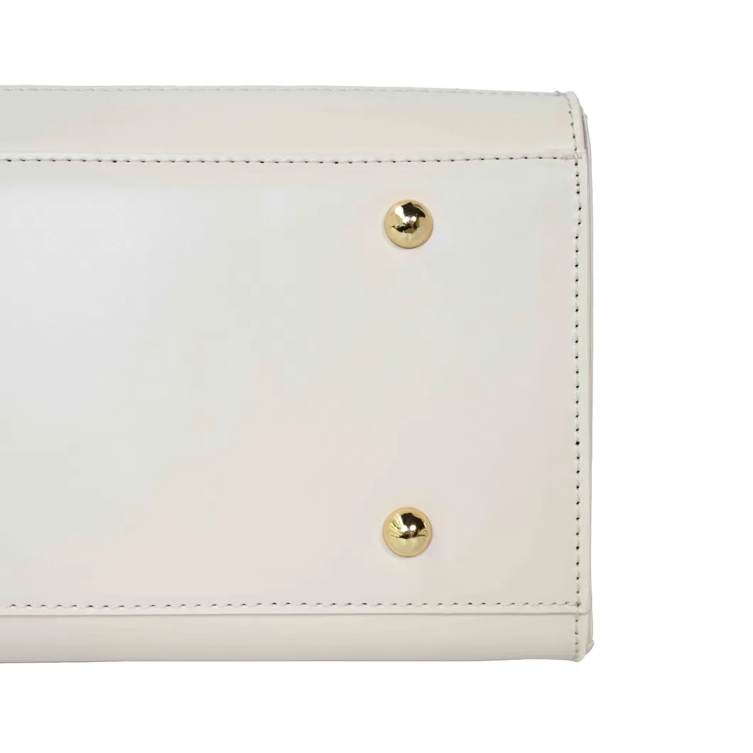 Sophisticated off-White Spliced Handbag with Style Meets Functionality