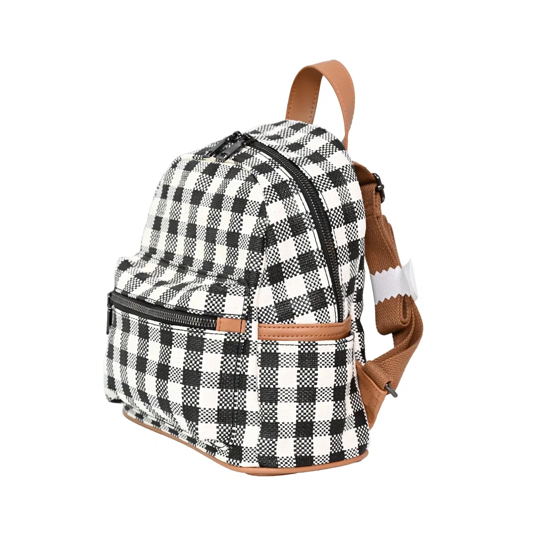 Make Monochrome Checkerboard Backpack with Epitome of Chic Style