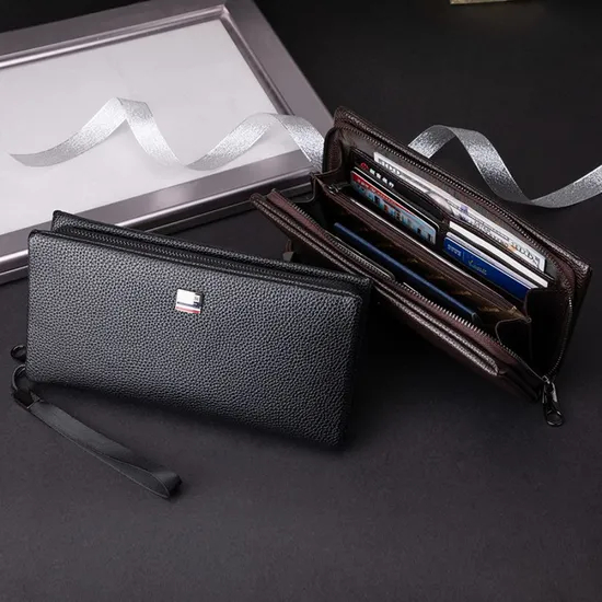 Stylish Premium Matte Black PU Wallet with Coin Pouch for Men