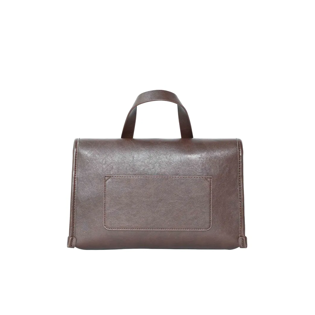 Elegant Brown Leather Tote Bag for Minimalist Style
