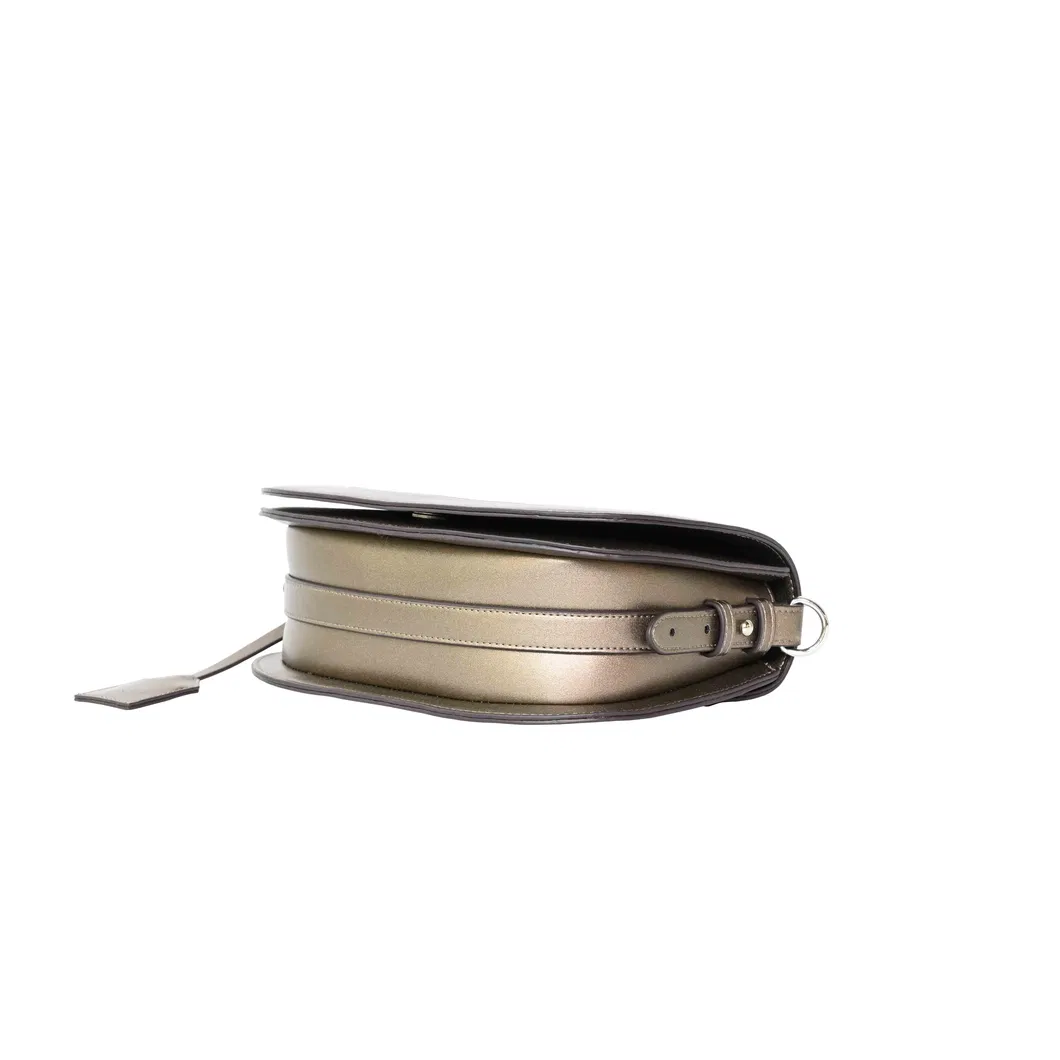 Stylish and Minimalist Silver PU Leather Handbag