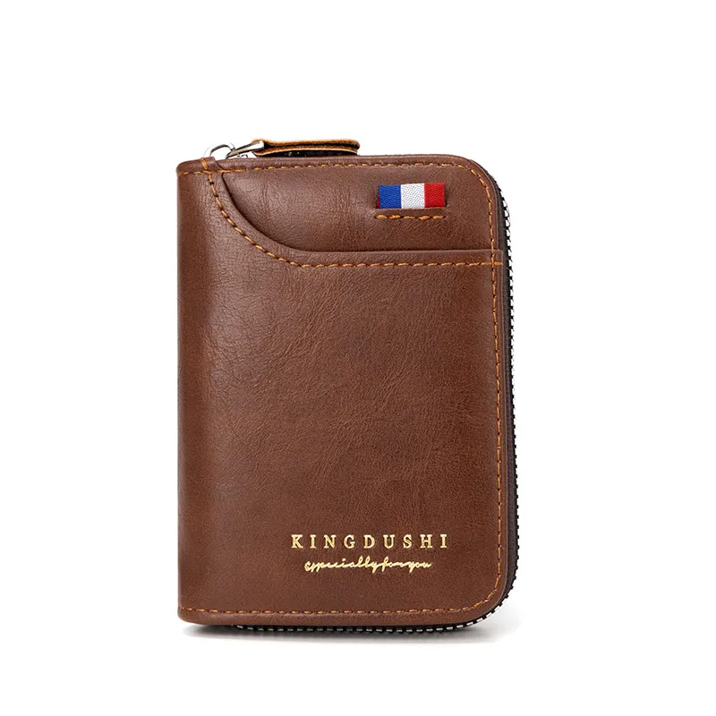 Stylish PU Leather Black and Brown Men&prime;s Wallet and Card Holder