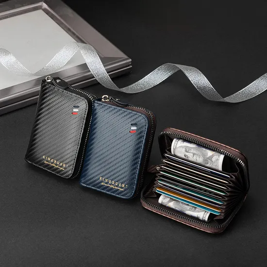 Stylish and Refined Herringbone Men′s Wallet and Card Holder