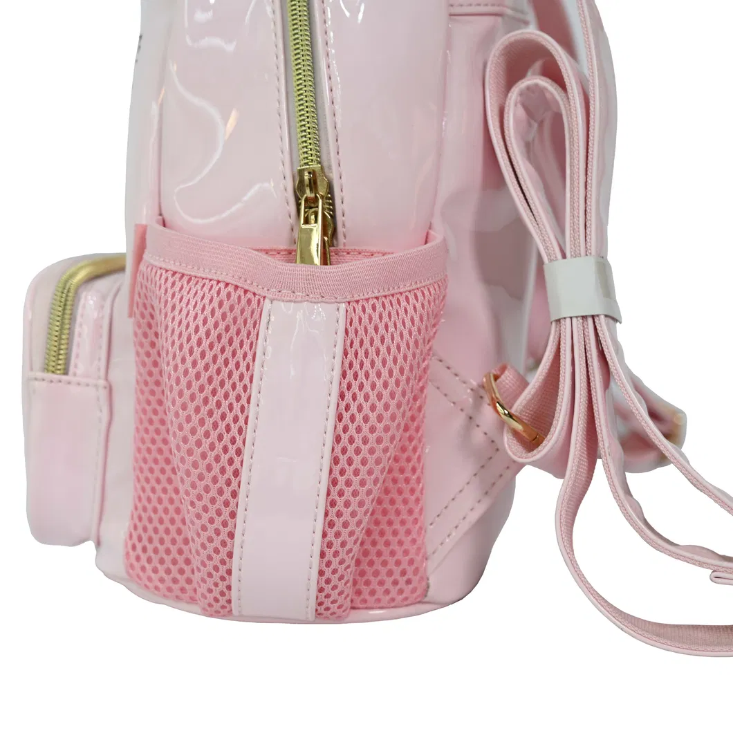 Stylish Pink Cartoon Backpack for Girls - Trendy Design