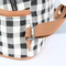 Trendy Black and White Checkered Backpack for Stylish Women