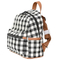 Trendy Black and White Checkered Backpack for Stylish Women