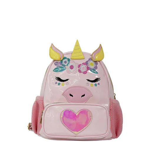 Stylish Pink Cartoon Backpack for Trendy Girls on Campus