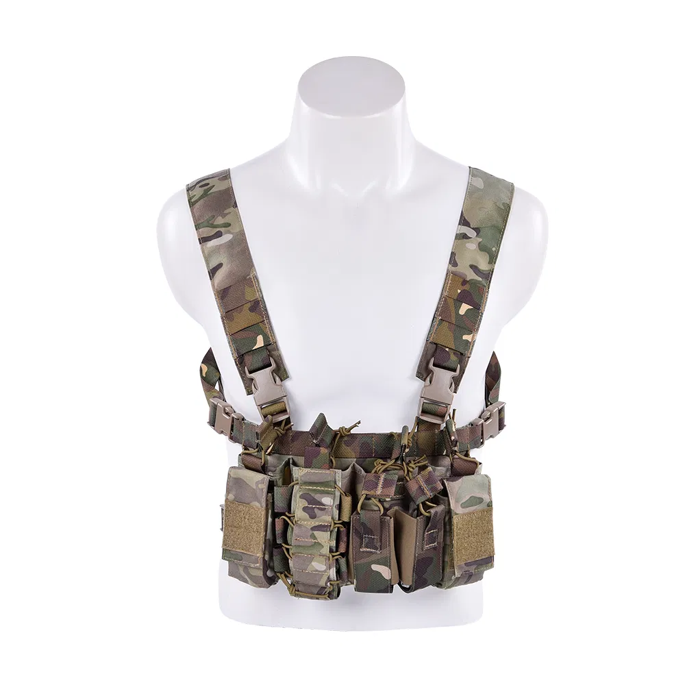 Outdoor Adjustable Multi-Functional Dangler Pouch Fully Modular Tactical Chest Rig Vest