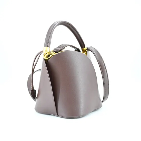 Chic Women′s Brown Bucket Bag for Trendsetters and Fashionistas
