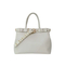 Chic White PU Tote Handbag for Women - Stylish Everyday Essential