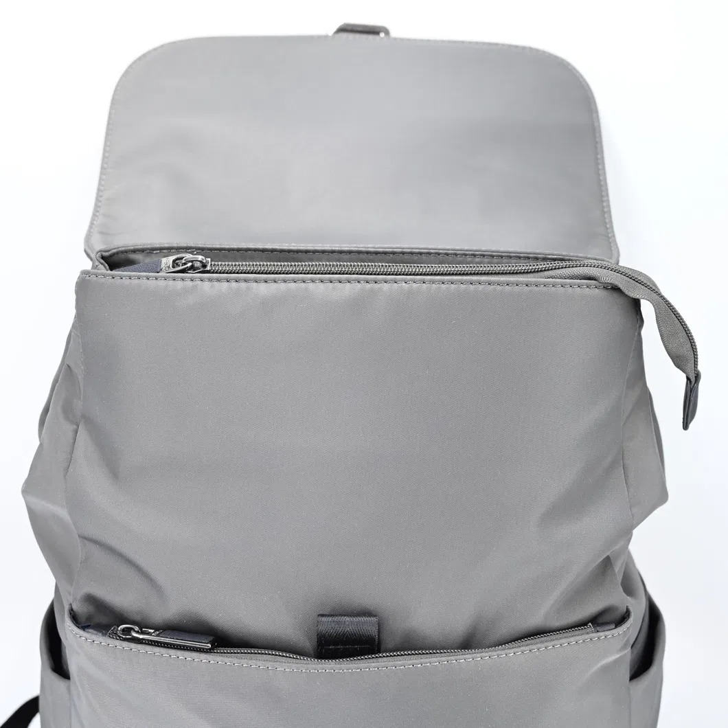 Sleek Gray Laptop Backpack with Versatile Storage Solutions