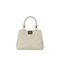 Chic Beige Handbag for Women with Stylish Gold Accents