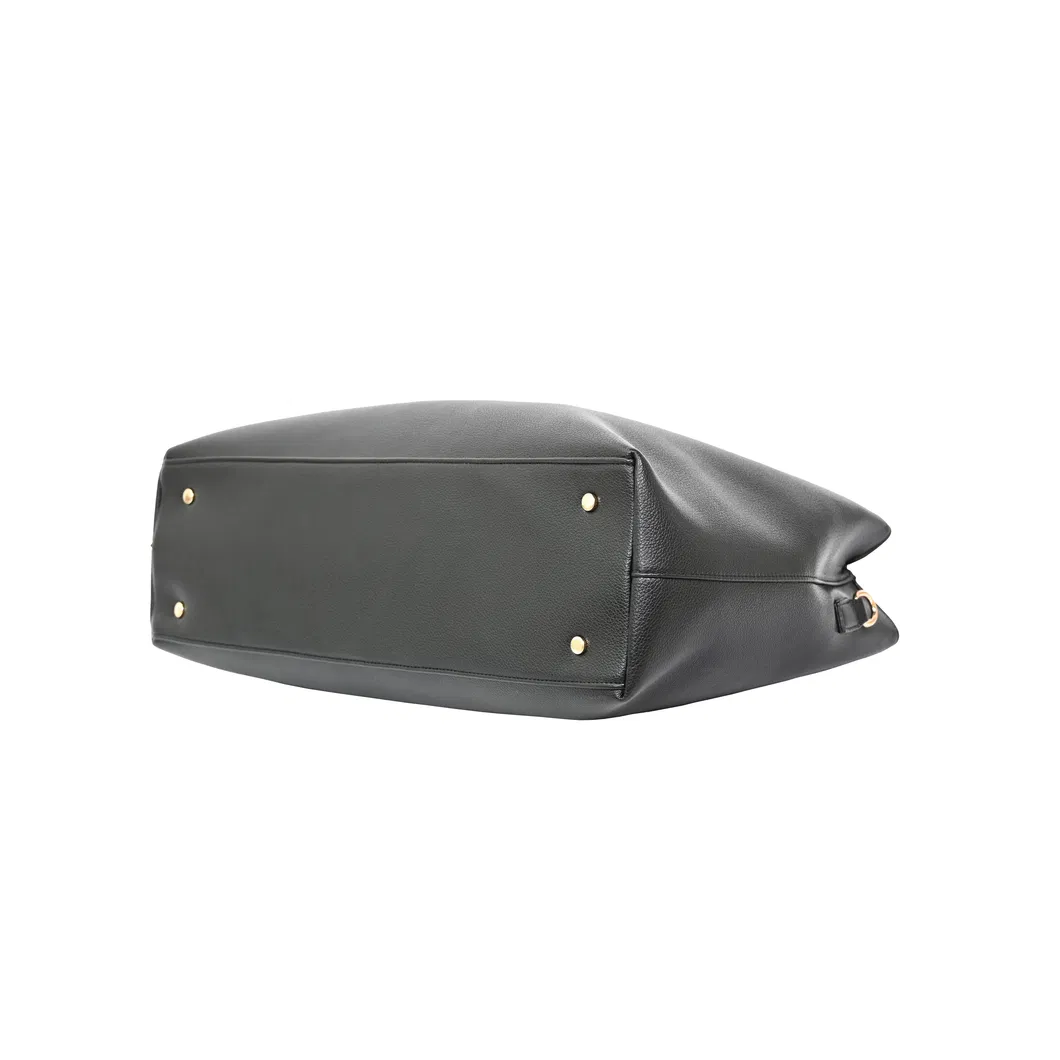 Chic Women&prime;s Black PU Commuter Bag with Versatile Carry Options