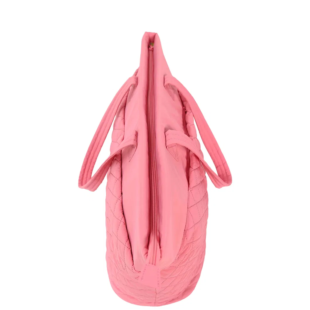 Chic Eco-Friendly Pink Handbag with Matching Travel Bag Set
