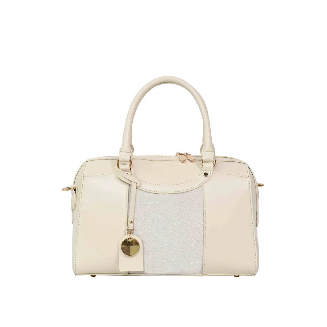 Modern Chic off-White Handbag for Women with Streamlined Design